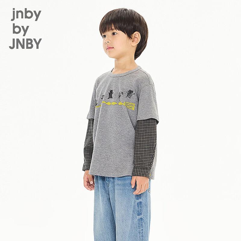JNBY Kids Unisex Loose Fit Graphic Long Sleeve T-Shirt