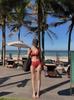 2026 Women's Sexy Gathered Three-Piece Bikini Set