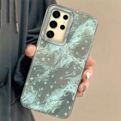 Gradient Colorful Stars Women Girls Phone Case for Samsung Galaxy S25 Edge S24 S23 S22 S21 S20 FE Plus Ultra Shell Bags Cover