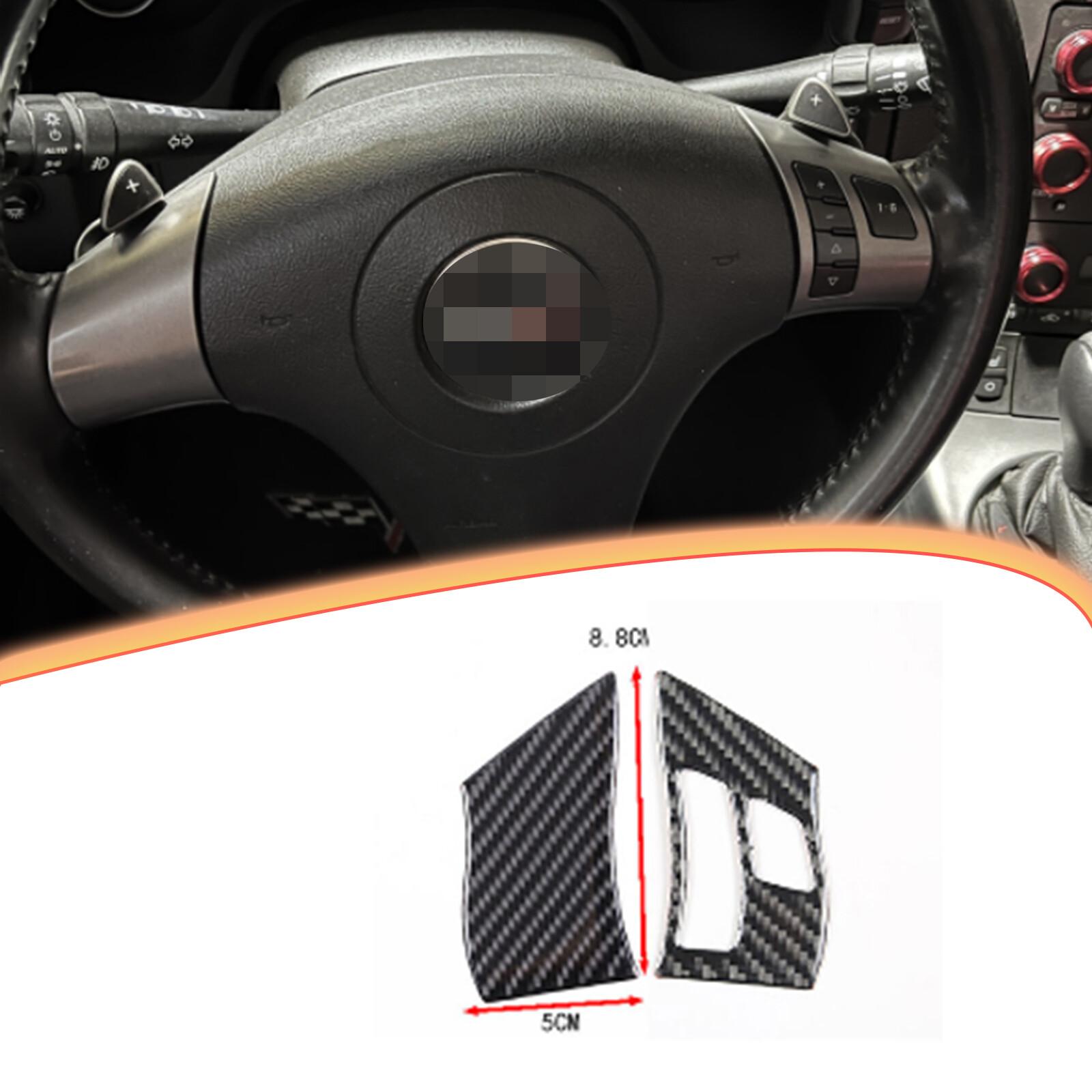 Soft Carbon Fiber Steering Wheel Button Trim Sticker For Corvette C6 2005-2013