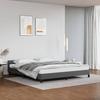 VidaXL Bed Frames with Headboard Slat Base Upholstered Bed Slat Frame Double Bed Adult Bedroom Interior Grey 347511