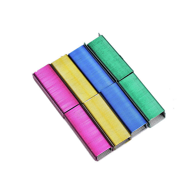 1Pack 12Mm Creative Colorful Stainless Steel Staples Office Binding Supplies