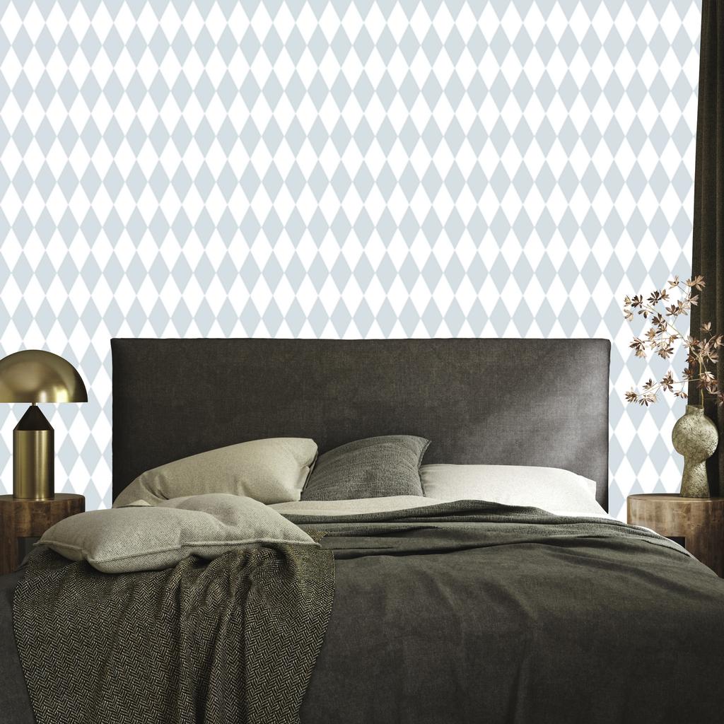 Harlequin Diamonds Wallpaper White and Light Gray 50x1000