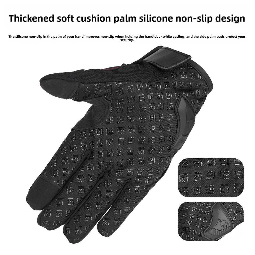 Motorcycle Gloves Rider Locomotive Non-slip All-finger Gloves Racing Off-road Riding Touchscreen Windproof Drop-resistant Gloves