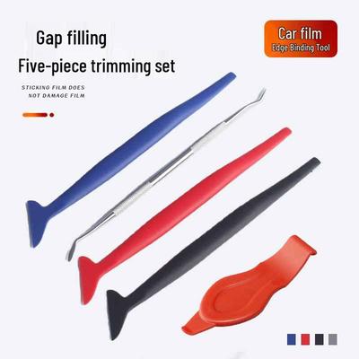 Kit de Covering de Voiture Invisible: Outils pour film thermocollant, Bande d'étanchéité pour joints, Couteau, Grattoir de bordure de carrelage, Application de film, Traitement des joints - Ensemble de 5 pièces