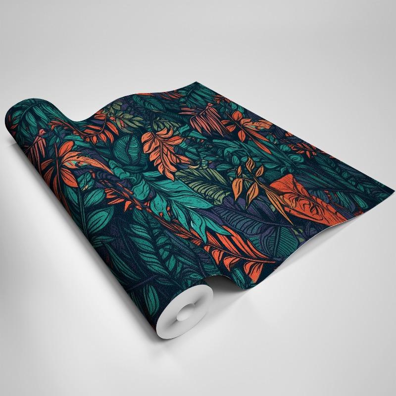 Self-adhesive Textured Wallpaper Wall Decoration for Living Room and Bedroom Plant Waterproof and Wear-resistant Wall Stickers