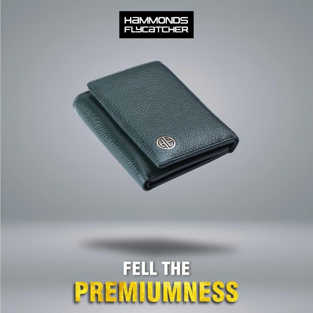 HAMMONDS FLYCATCHER Genuine Leather Wallets for Men, Sea Green