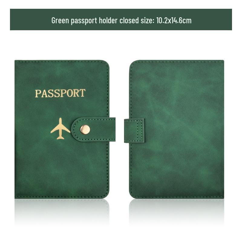 Leder-Reisepasshülle-Set mit grenzüberschreitender Heißprägung und Hardwareschnalle