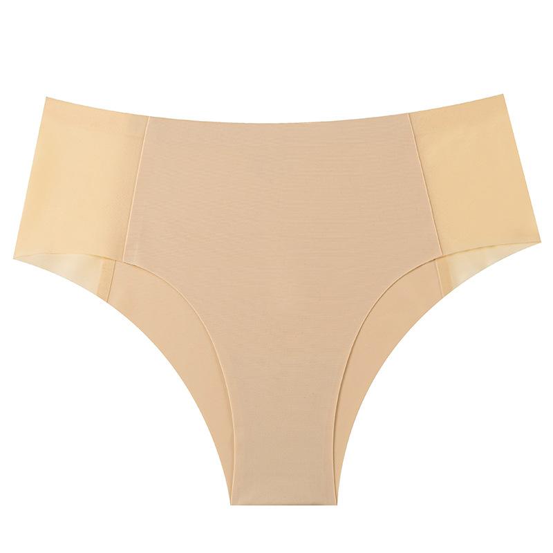 Lady Spring and Summer Sexy Hollow Out Pure Color Ice Silk High Play Without Trace One Piece Type Briefs