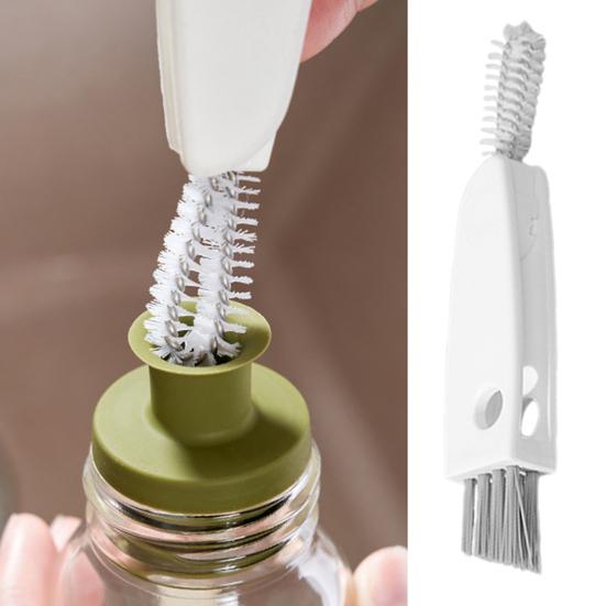 Tiny Cleaning Brush Set 3-in-1 Cup Bottle Cleaning Brushes Easy Rotating Design Bottles Cups Narrow Space Scrubber