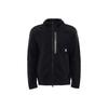 Solid Color Knit Hooded Multi-Pocket Jacket Men's Black