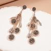 Round Tassel Earrings Light Luxury High-end Fashion Earrings for Women