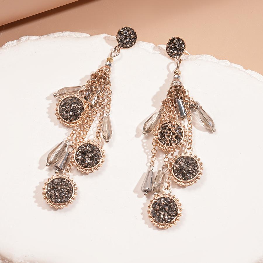 

Round Tassel Earrings Light Luxury High-end Fashion Earrings for Women