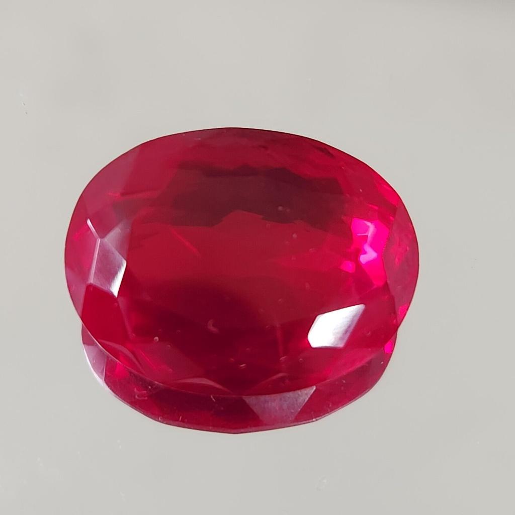 36.45 Ct Heated CERTIFIED Red Ruby Stunning Shape Oval Loose Gemstone