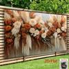 2D Warm Tone Boho Floral Backdrop, Photography Background for Engagement Parties & Autumn Themed Shoots