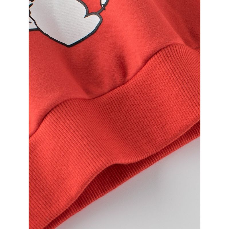 27Home Autumn and Winter Children's Clothing Kidsren's Sweatshirt New Year's Clothing Red Girls' Fleece Top Baby Rabbit Clothes