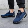 Summer Men's Shoes  Mesh Breathable Shoes Men's Trendy Versatile Flat Bottom Casual Lace Up Training Sports Shoes