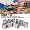 10Pcs 22mm Threaded Insert Reducing Nuts, M16 X 2 Female To M20 X 2.5 Male Repair Insert Nut Thread Nut Conversion Kit Stainless Steel
