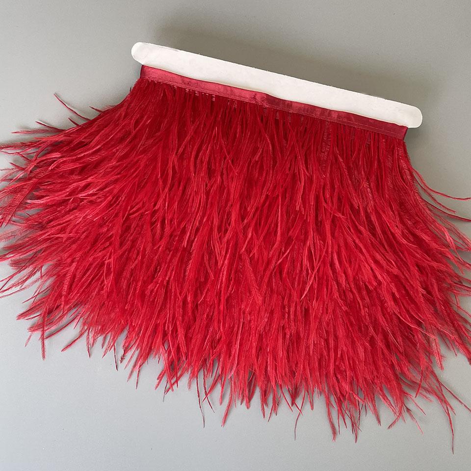 FeatherOstrich Feathers Trim 10 Meter 13-18 CM Feather Plumes Ribbon Selvage For DIY Wedding Dress Decoration Crafts Accessories