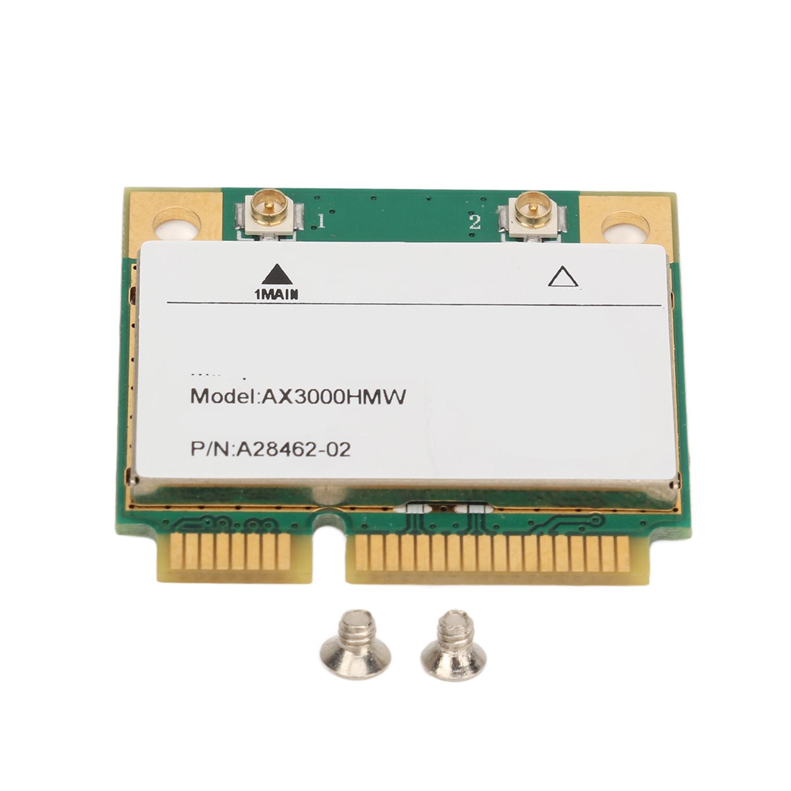 

WiFi Network Card AX3000HMW WIFI6 Network Card Bluetooth5.2 2.4G 5Ghz Dual Band Mini PCIe Card for