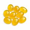 AAA+ Mango Chalcedony Oval Cabochon, Flat Back Natural Gemstone, High Quality Chalcedony Stone for Jewelry Making