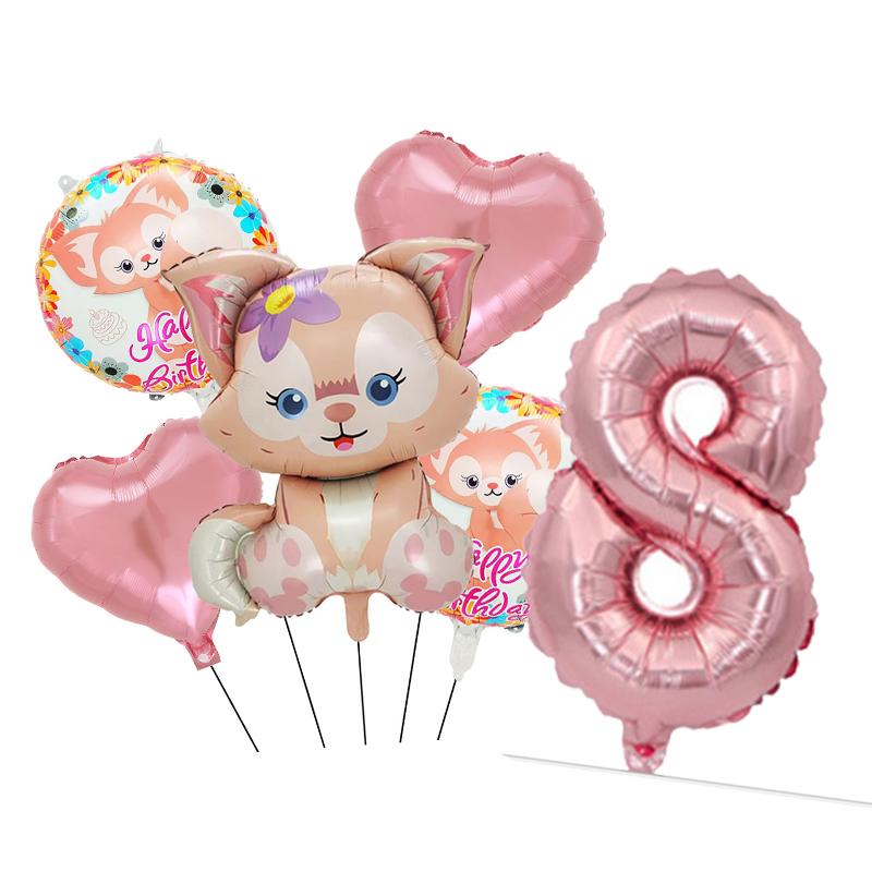 Disney Story  Lina Bell And Stellalou Cartoon Balloons Birthday Decor Baby Shower 32inch Number Foil Balloons Wedding Supplies