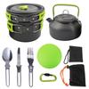 Portable Outdoor Camping Cookware & Teapot Set