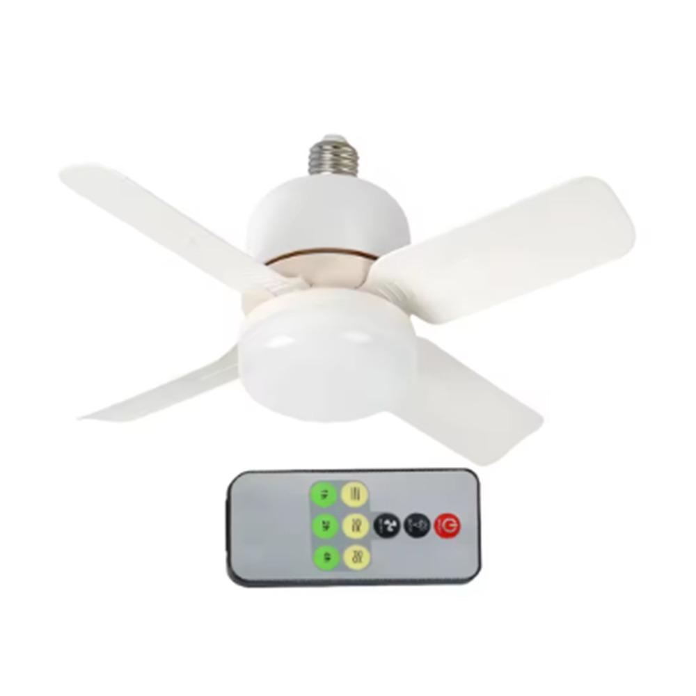 With Lights E27 Socket Ceiling Fan with Remote Control Ceiling Lamp  for Bedroom Living Room