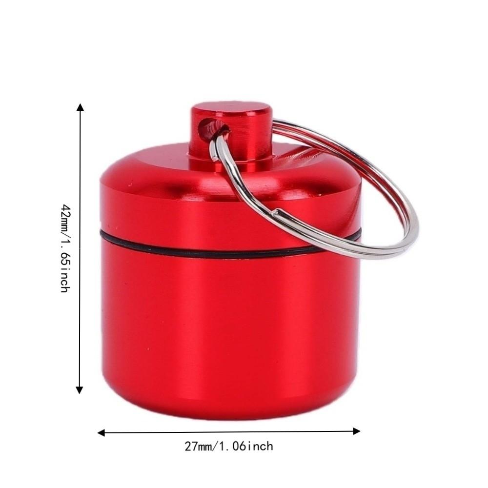 2 Pack Keychain Included Pill Bottle Container Portable Small Pocket Case Mini Storage Box Travel