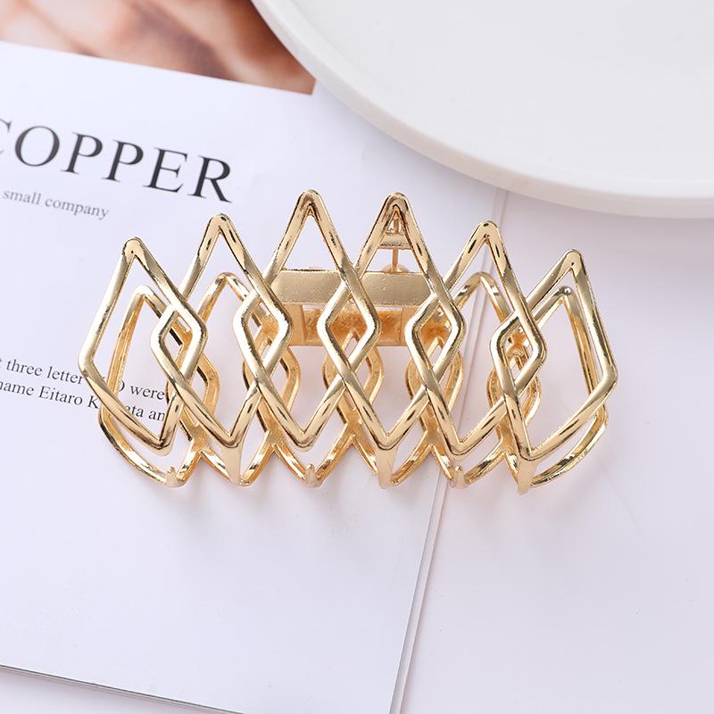 European & American Metal Cat Claw Hair Clip - Leaf Design for Ponytails