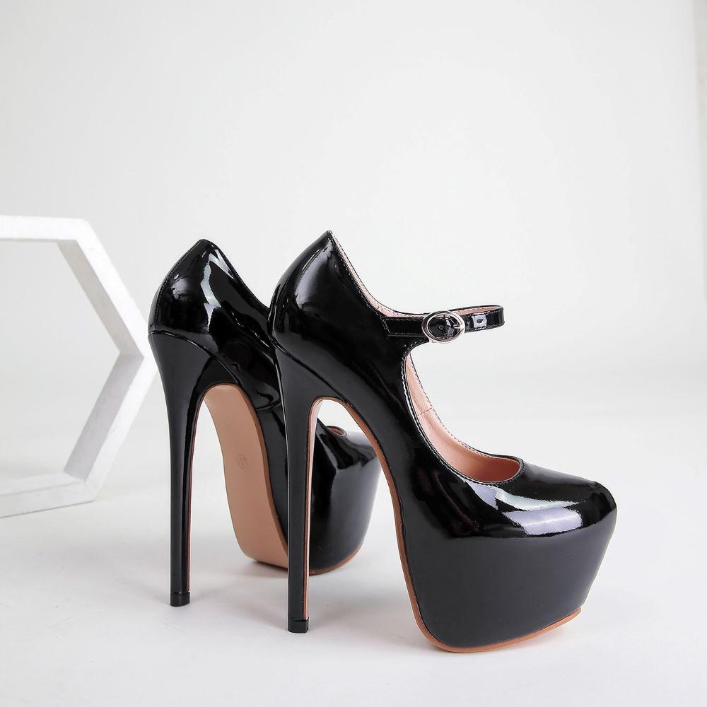 

Осень Новая Женская Обувь Сексуальная Классическая Платформа Круглый Носок Лакированная Кожа Высокие Каблуки Вечеринка Банкетная Обувь Большой Размер от 35 до 42 35