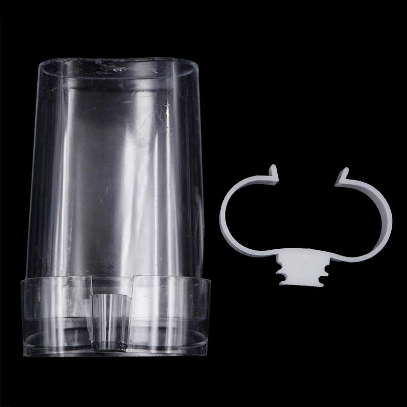 2 Stück 13cm Vogel-Futterbox Transparente Vogel-Wasser-Futterbox Haken Vogelkäfig Hängender Futterspender Papageien Tauben Vögel Futterwerkzeuge