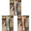 Polyester Vintage Long Dress With 3d Print And Pleated Style For Casual Fashion
