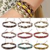 Pu Boho Chic Leather Woven Hand Bracelet Retro Womens Christmas Gift Jewelry