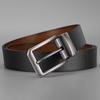 [Dostępny dwustronny] Pasek męski PU obrotowa główka z guzikiem biznesowy casual dekoracja spodnie garniturowe pasek młodzieżowy