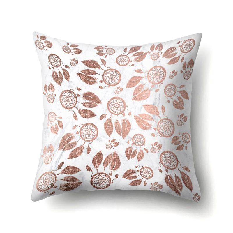 Polyester Pillow Case Automobile Decoration Home Printed Pillow Case Waist Cushion Cover Car Cushion Head Cushion Cover