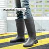 Men's High-Top Non-Slip PVC Rain Boots for Construction, Gardening, and Outdoor Use