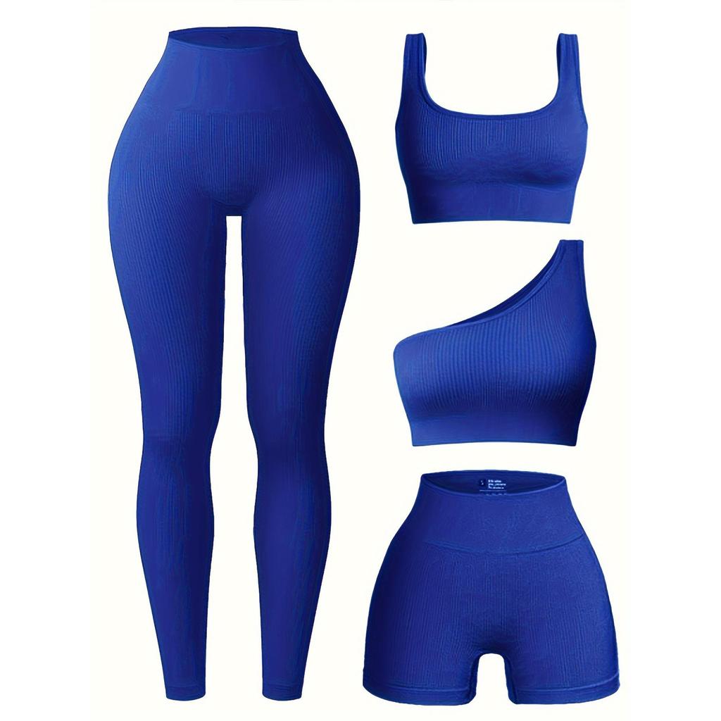 Women's Seamless Yoga Set: High-Elastic Vest and Breathable Sweat-Wicking Gym Tights.