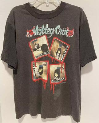 Motley Crue 1989 Kick Start My Heart Tournée de Concerts T-shirt Noir Hommes Femmes T-shirt Unisexe
