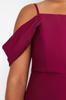 Women's Style Plus Size Purple Plain Bodycone Midi Woven Plus Size Dress