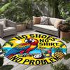 Tropical Parrot Round Area Rug Non Slip Floor Mat Bedroom Living Room Dining Patio Decor Indoor Outdoor Home Carpet