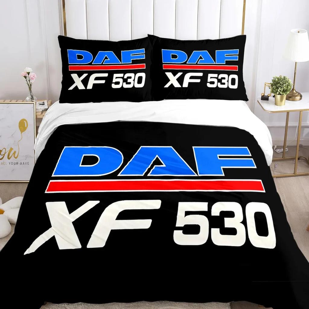 Comforter Daf Truck Logo Cartoon Comforter Bedding Set Soft And S For Teens Boy Single Double Queen King