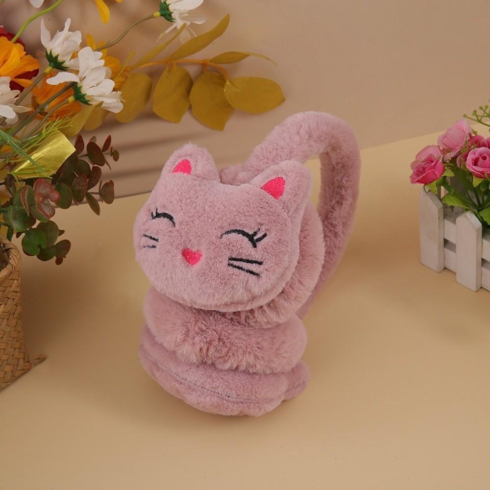 Plush Plush Ear Warmer Cartoon Cat Ear Cover Fashion Winter Earmuffs  Autumn Winter