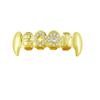 18K Gold-Plated Hollow Vampire Fangs Grills - Halloween Hip-Hop Costume Jewelry