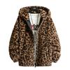 Retro Leopard Print Cotton Jacket with Hood - Hip Hop Style, Loose Fit, Plus Velvet, Thickened for Autumn & Winter