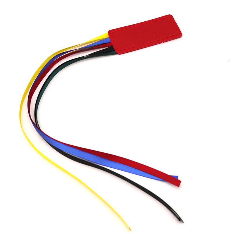 Leather Ribbon Bookmark with Woven Tape: Five-Color Page Marker and Storage Clip