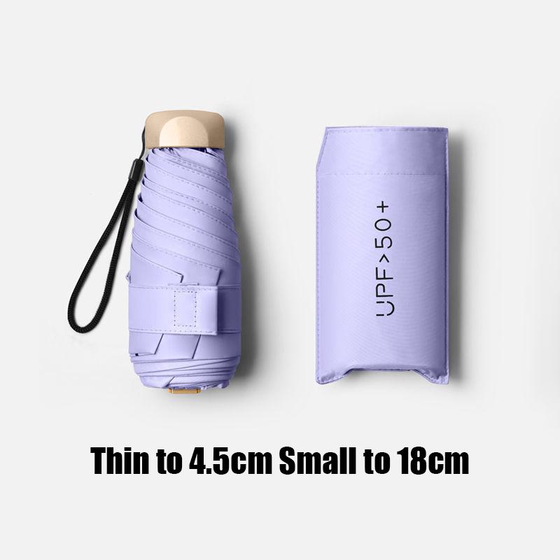 Outdoor Mini Sun Umbrella UV Protection Ultralight Folding Five-fold Umbrella Sunshade Umbrella For Daily Life
