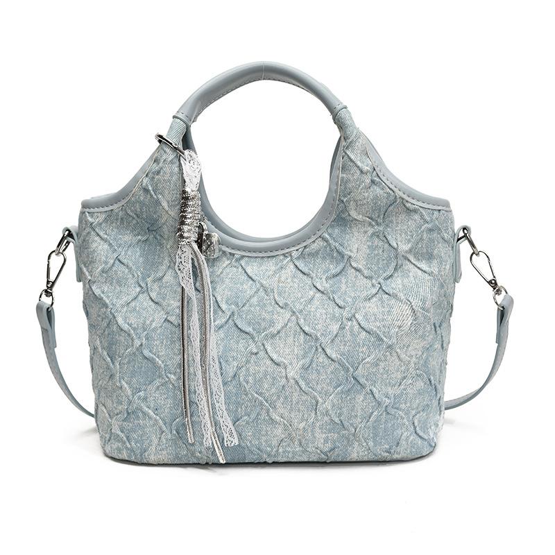 Denim Handbag Casual Versatile Bucket Bag New Large Capacity Shoulder Bag Fashion Messenger Bag