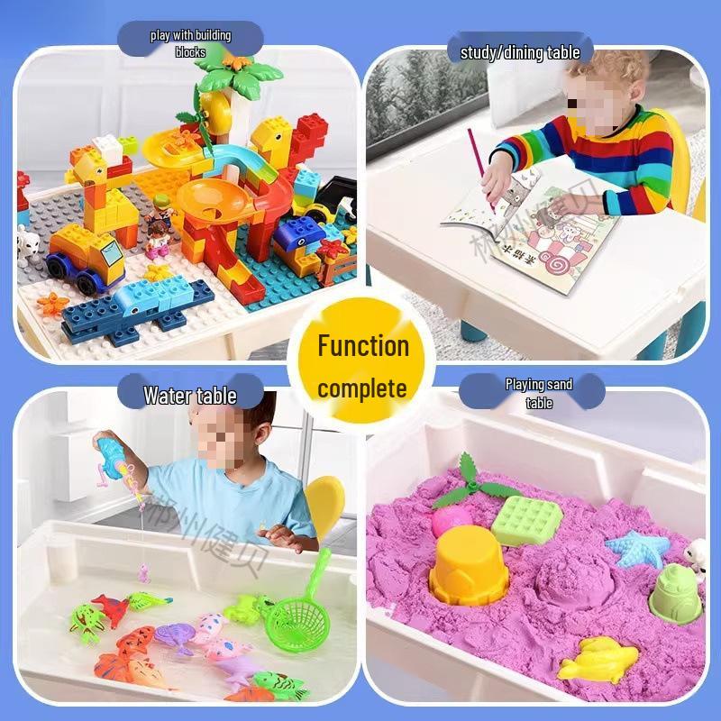 Children's Multifunctional Building Block Table for Early Education and Brain Training