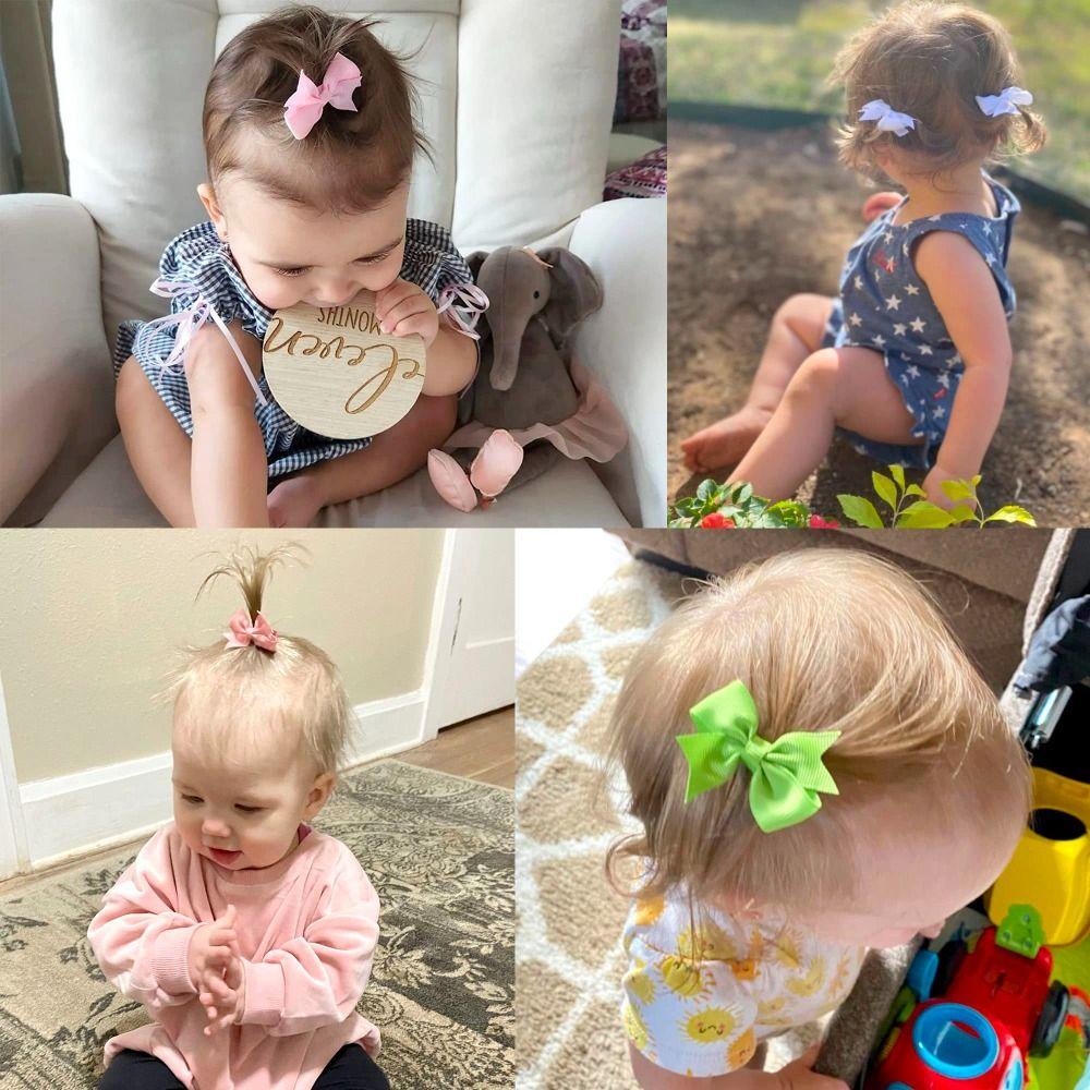 30Pcs Metal Clips Hair Bows Fully Lined Hair Accessories Lovely Children Hair Accessories For Kids